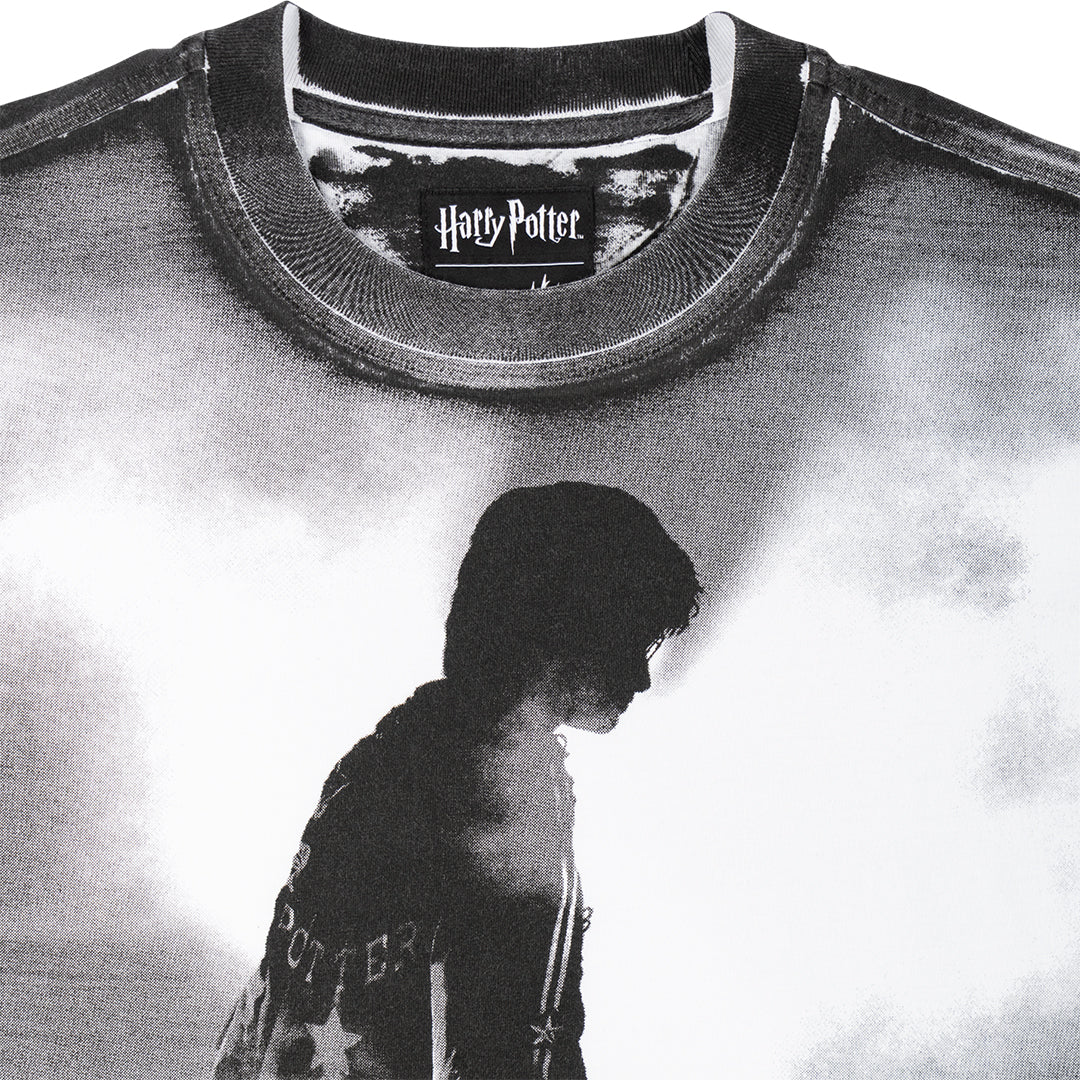 WELCOME SKATEBOARDS（ウェルカム スケートボード）| HARRY POTTER X WELCOME SHADOW ALL-OVER-PRINT S/S KNIT / WHITE | スノーボード・スケートボードのTACTICS JAPAN