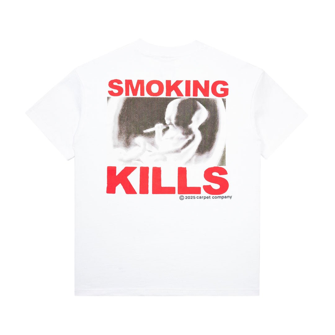 CARPET COMPANY（カーペット カンパニー）| SMOKING KILLS TEE / WHITE | スノーボード・スケートボードのTACTICS JAPAN