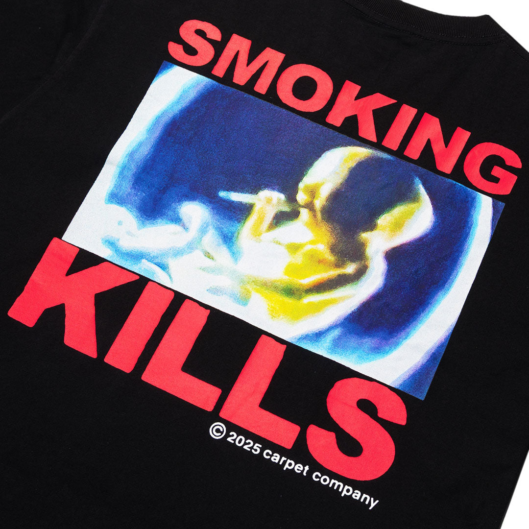 CARPET COMPANY（カーペット カンパニー）| SMOKING KILLS TEE / BLACK | スノーボード・スケートボードのTACTICS JAPAN