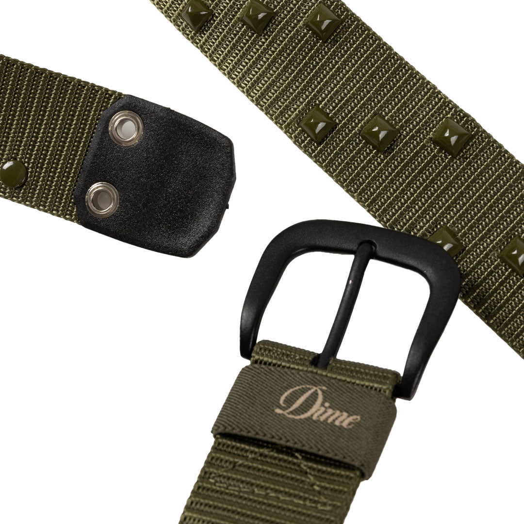 STUDDED BELT / ARMY GREEN