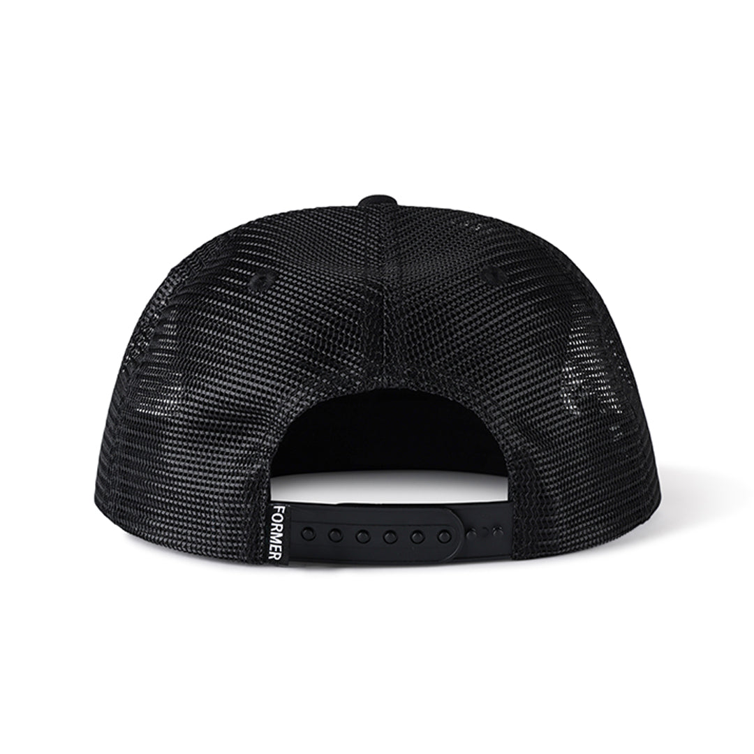FORMER（フォーマー）| SYNTHESIS TRUCKER CAP / BLACK | スノーボード・スケートボードのTACTICS JAPAN