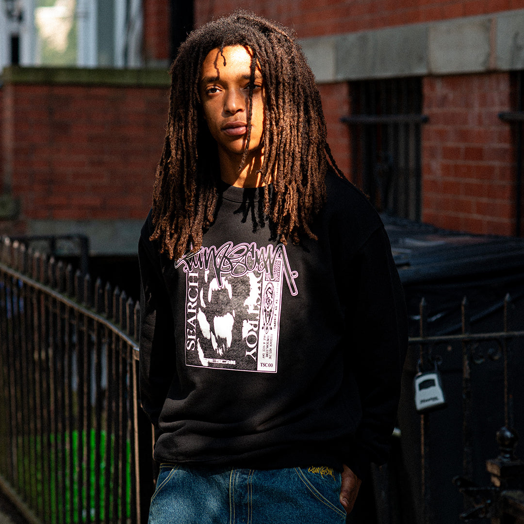 TIMESCAN（タイムスキャン）| SEARCH & DESTROY CREWNECK | スノーボード・スケートボードのTACTICS JAPAN