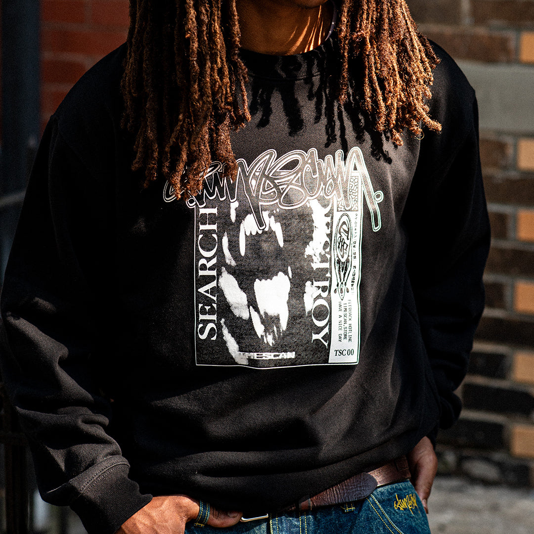 TIMESCAN（タイムスキャン）| SEARCH & DESTROY CREWNECK | スノーボード・スケートボードのTACTICS JAPAN