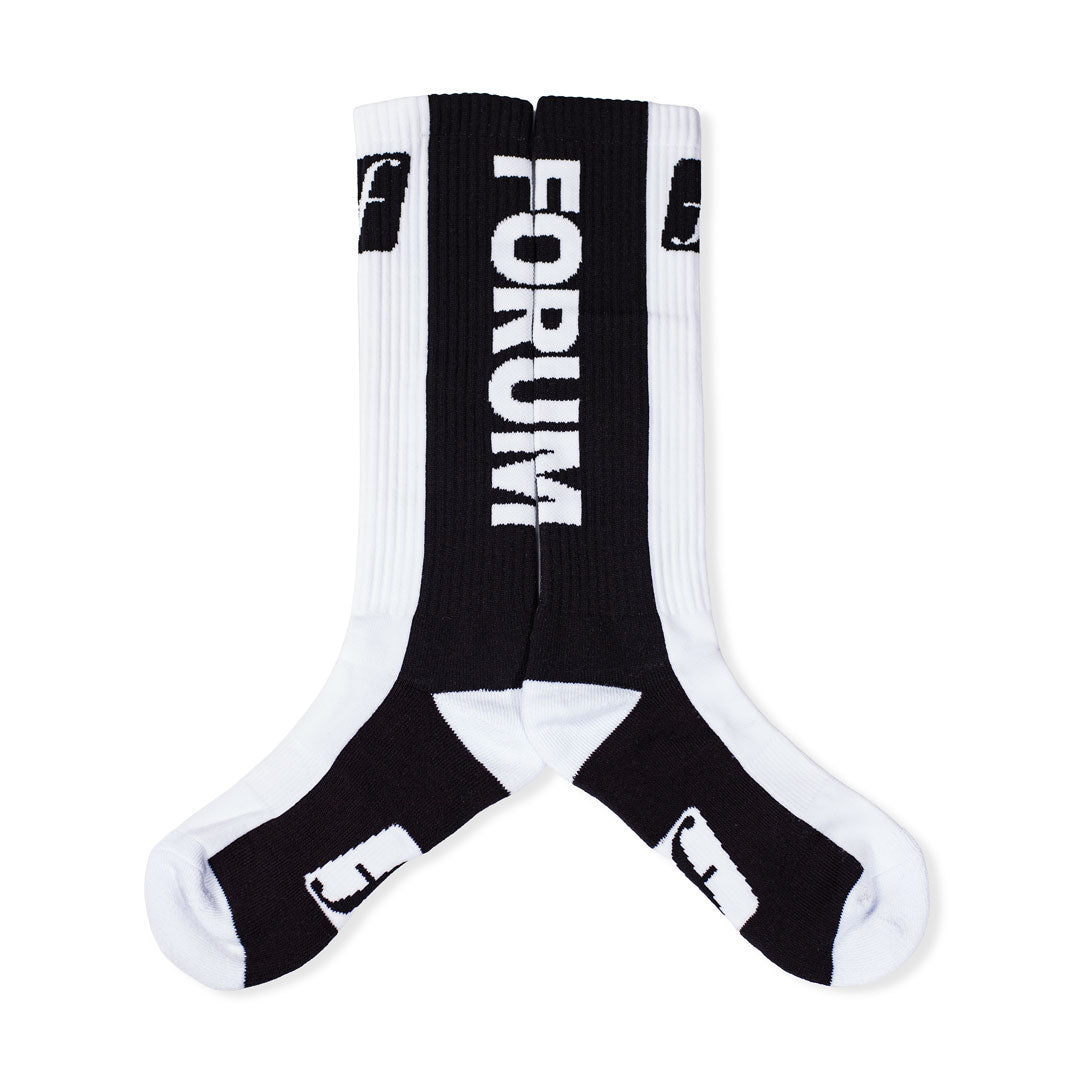 FORUM SNOWBOARDS（フォーラム スノーボード）| THE FORUM RIDING SOCK / WHITE/BLACK | スノーボード・スケートボードのTACTICS JAPAN