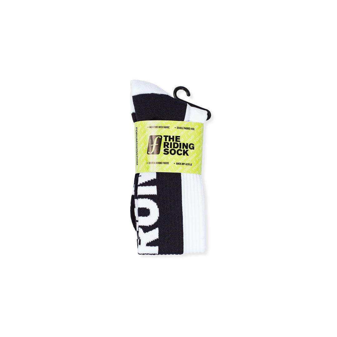 FORUM SNOWBOARDS（フォーラム スノーボード）| THE FORUM RIDING SOCK / WHITE/BLACK | スノーボード・スケートボードのTACTICS JAPAN