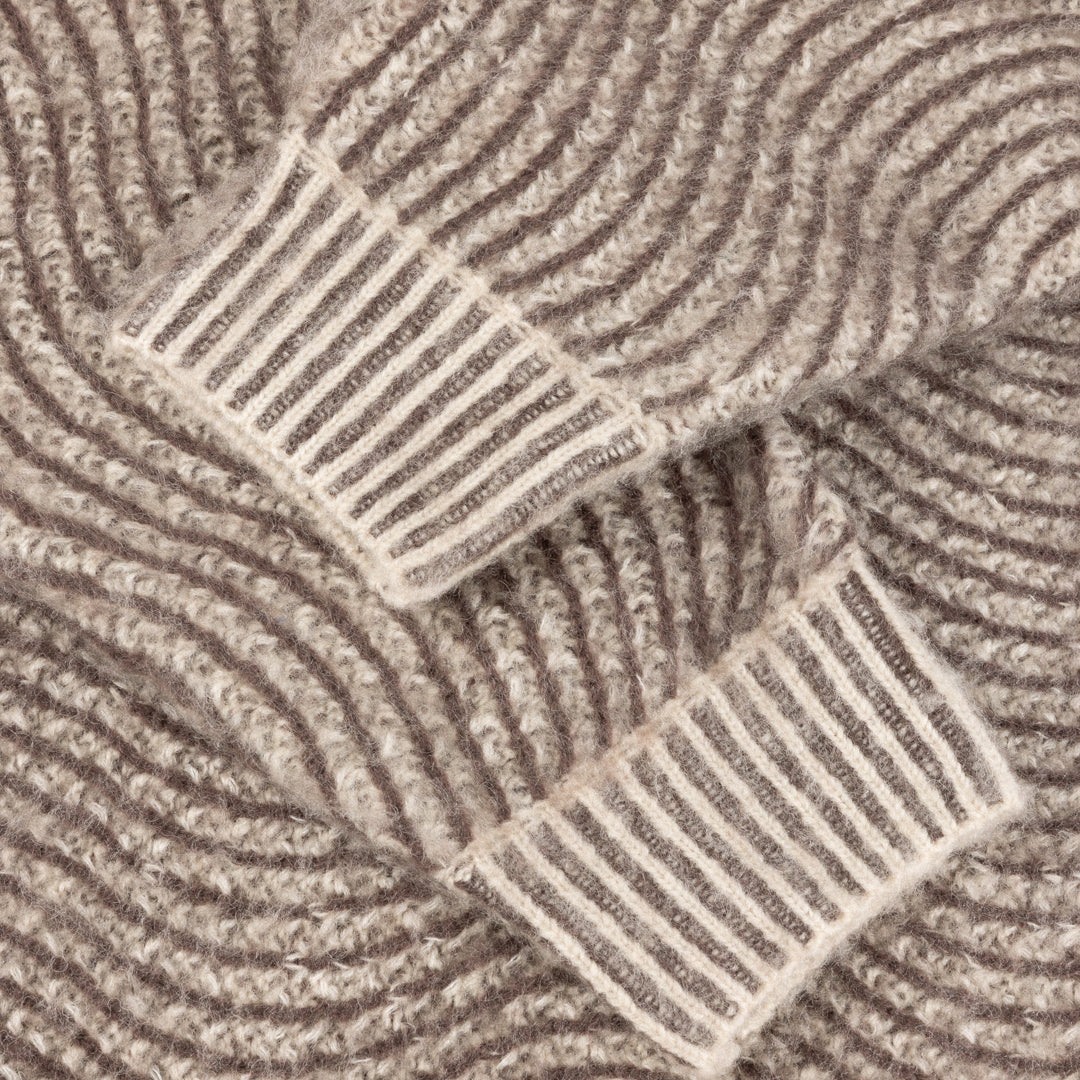 MOHAIR WAVE KNIT / CAMEL