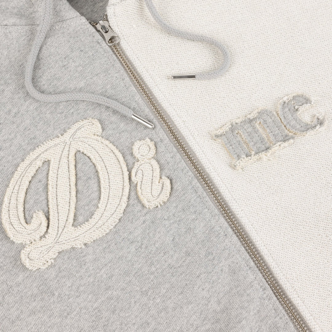 DIME MTL（ダイム モントリオール）| REVERSE FRENCH TERRY ZIP HOODIE / HEATHER GRAY | スノーボード・スケートボードのTACTICS JAPAN