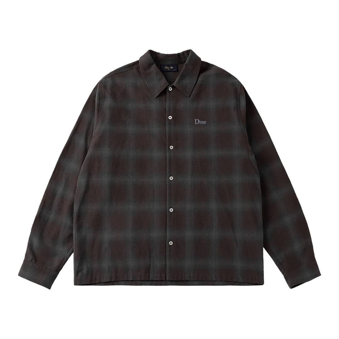 DIME（ダイム）| PREMIUM FLANNEL SHIRT / BORDEAUX | スノーボード・スケートボードのTACTICS JAPAN