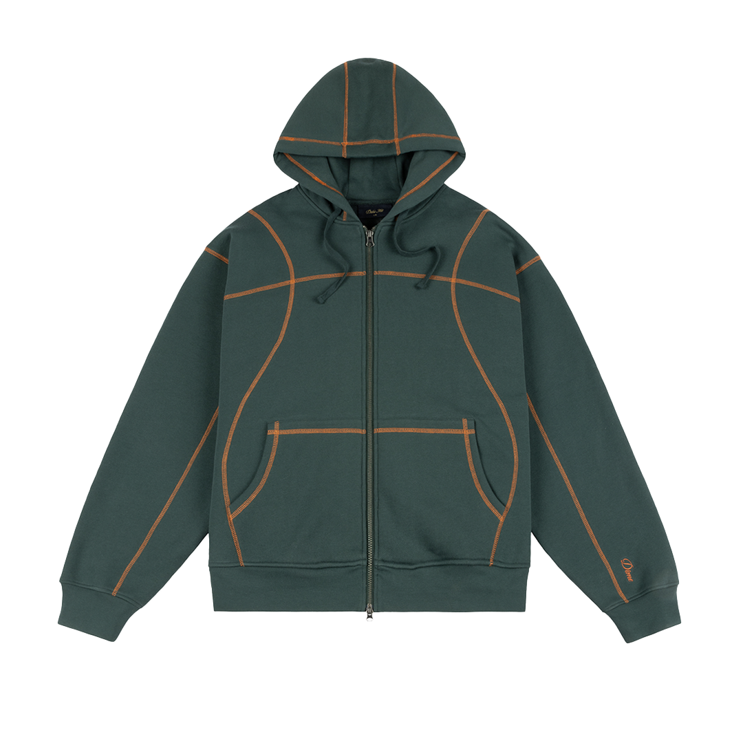 DIME MTL（ダイム モントリオール）| COURT ZIP HOODIE / EMERALD MULTI | スケートボード・スノーボードのTACTICS JAPAN
