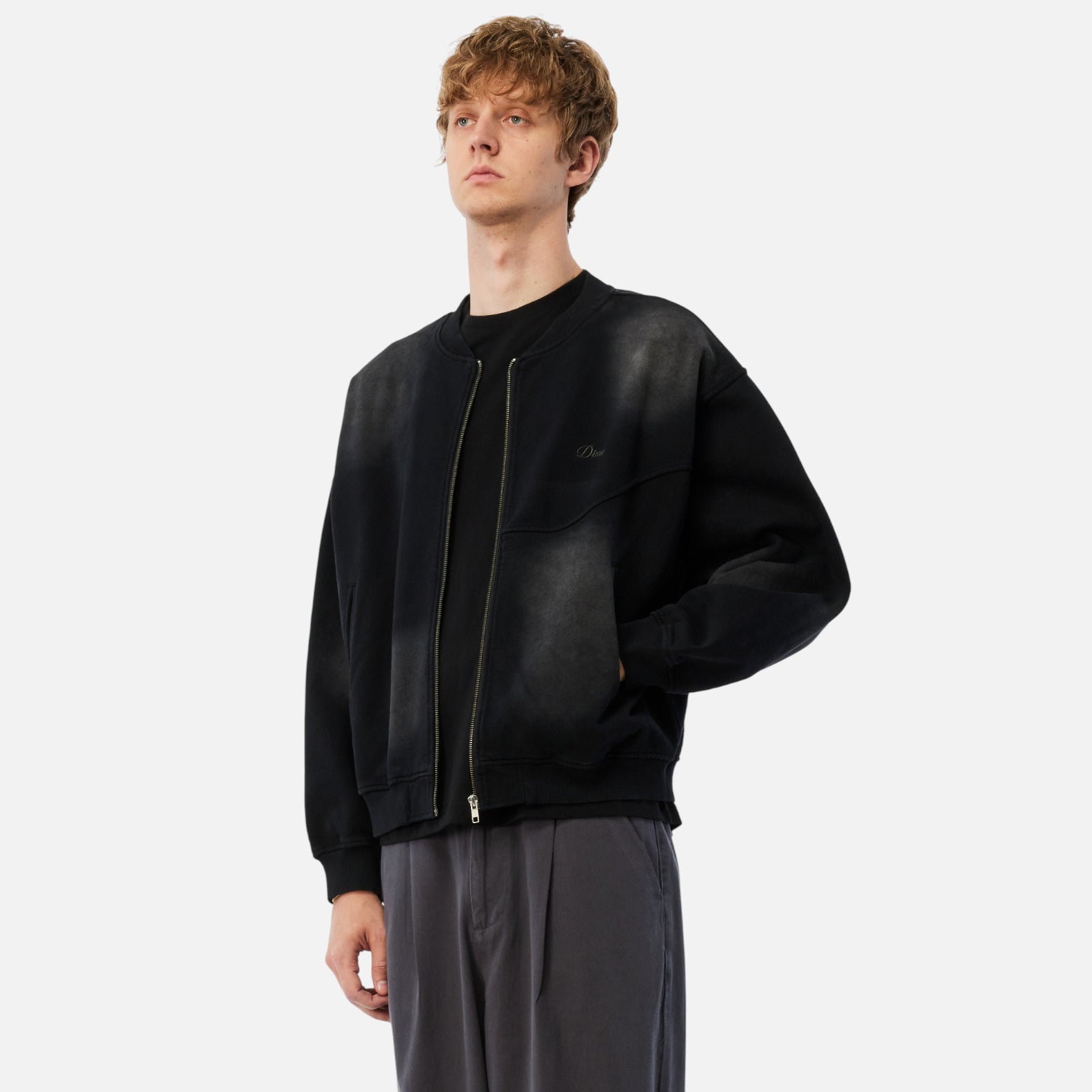 DIME MTL（ダイム モントリオール）| FADED FLEECE BOMBER / BLACK | スケートボード・スノーボードのTACTICS JAPAN