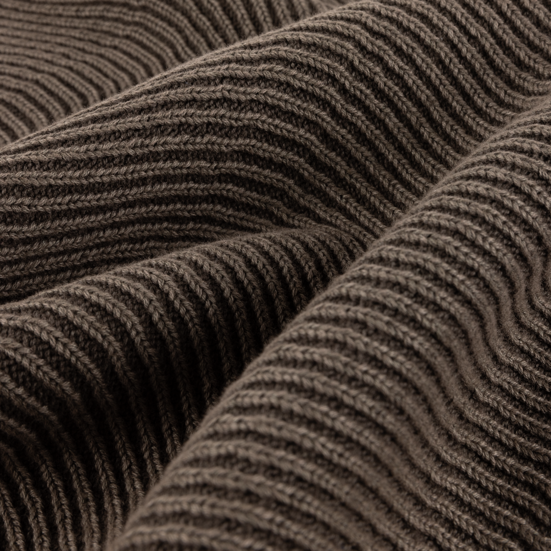 WAVE KNIT SWEATER / BROWN