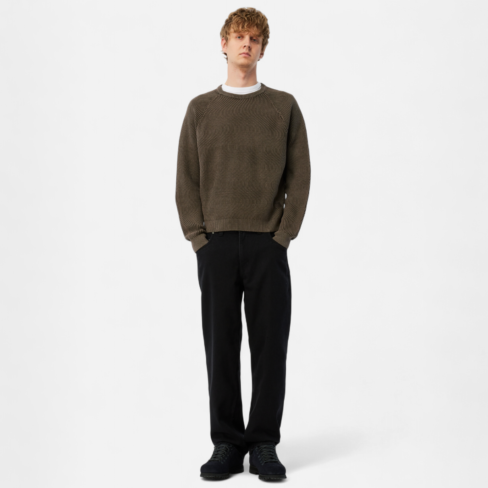 DIME MTL（ダイム モントリオール）| WAVE KNIT SWEATER / BROWN | スケートボード・スノーボードのTACTICS JAPAN