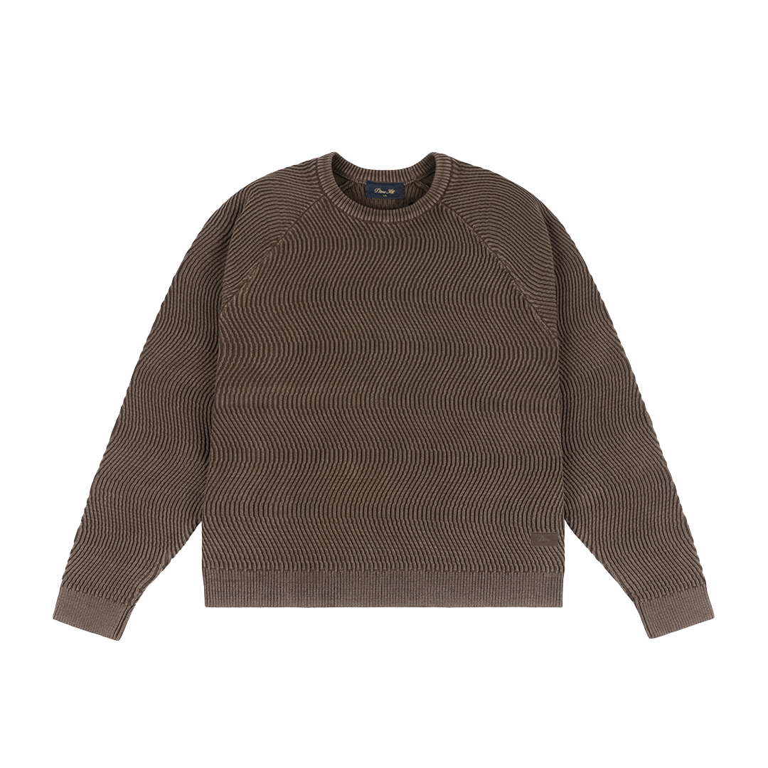 DIME MTL（ダイム モントリオール）| WAVE KNIT SWEATER / BROWN | スケートボード・スノーボードのTACTICS JAPAN