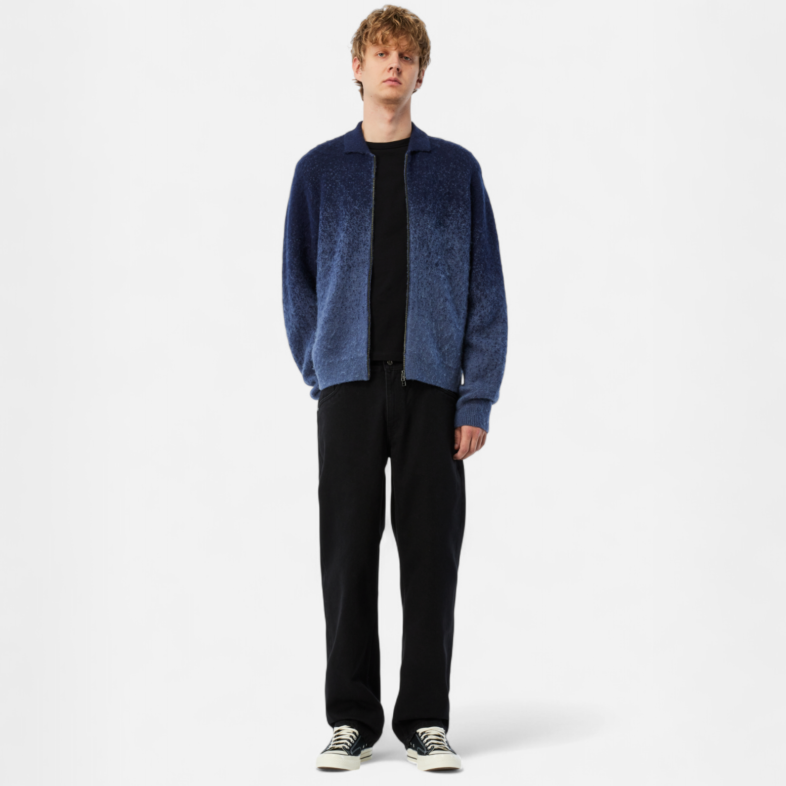 DIME MTL（ダイム モントリオール）| MOHAIR DOUBLE ZIP KNIT / MIDNIGHT BLUE | スケートボード・スノーボードのTACTICS JAPAN