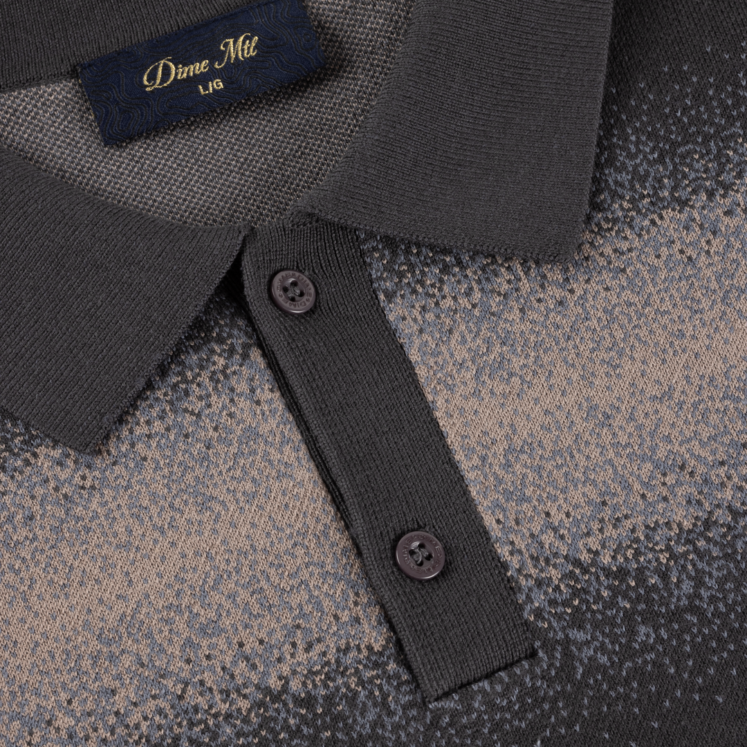 DIME MTL（ダイム モントリオール）| STRIPED RUGBY KNIT / CHARCOAL MULTI | スケートボード・スノーボードのTACTICS JAPAN