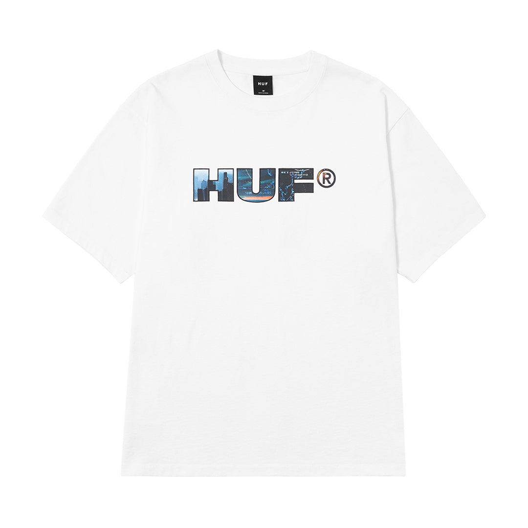 HUF WORLDWIDE（ハフ ワールドワイド）| FLIGHT PATH SS TEE / WHITE | スノーボード・スケートボードのTACTICS JAPAN