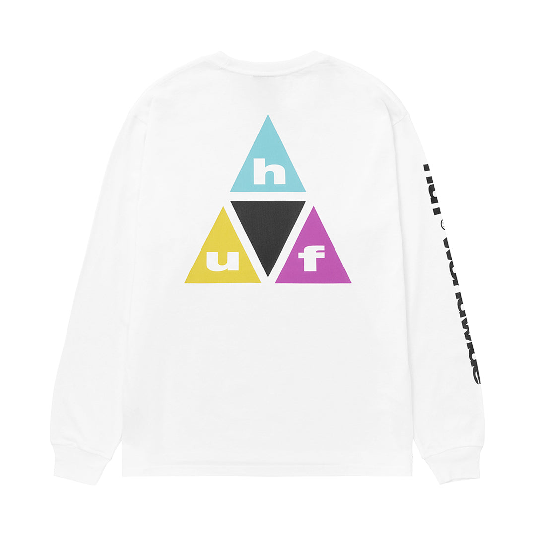 HUF WORLDWIDE（ハフ ワールドワイド）| PRISM TT LS TEE / WHITE | スノーボード・スケートボードのTACTICS JAPAN