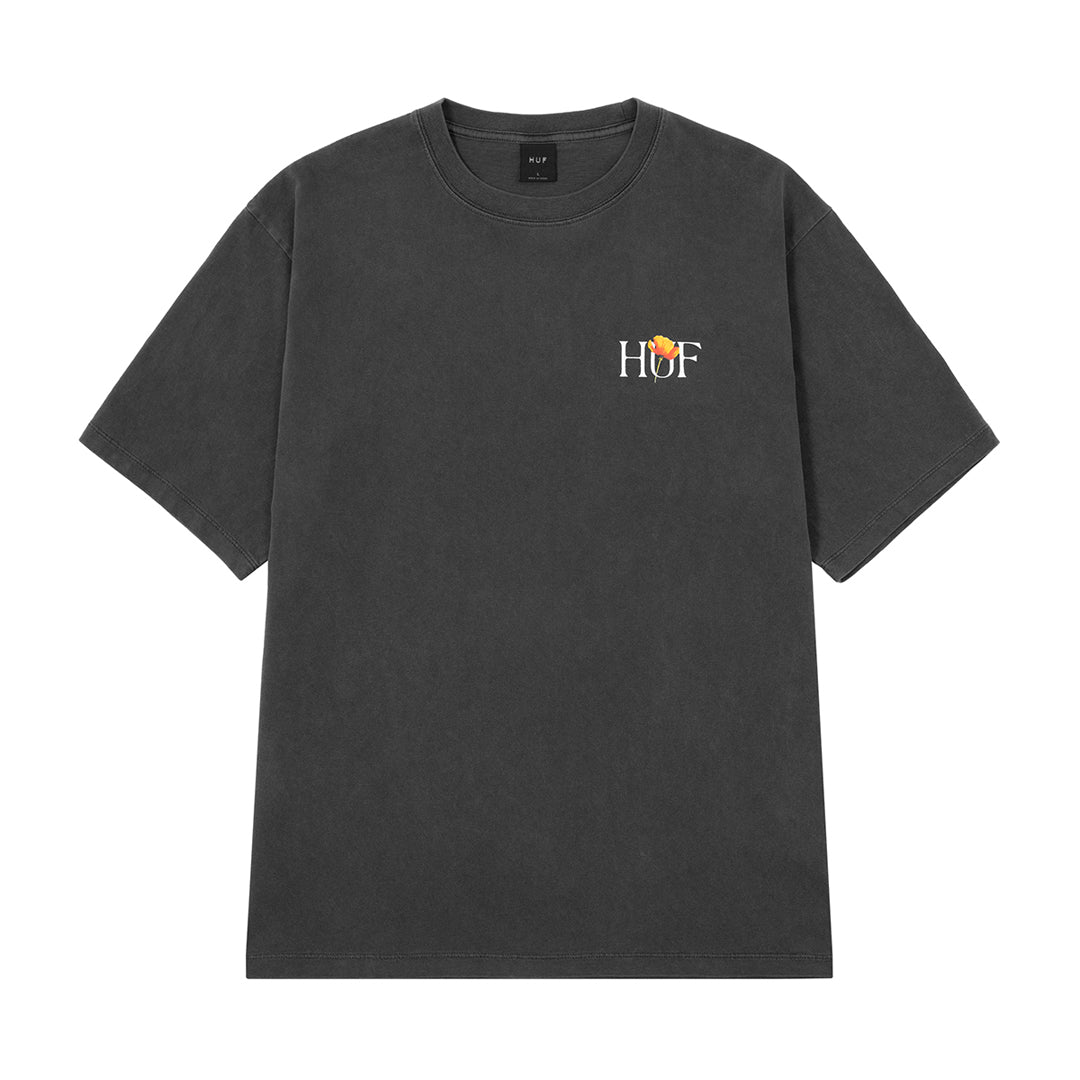 HUF（ハフ）| POPPY TEE / BLACK | スノーボード・スケートボードのTACTICS JAPAN