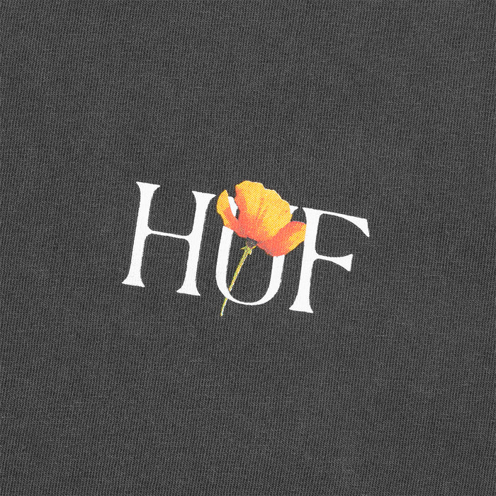HUF（ハフ）| POPPY TEE / BLACK | スノーボード・スケートボードのTACTICS JAPAN