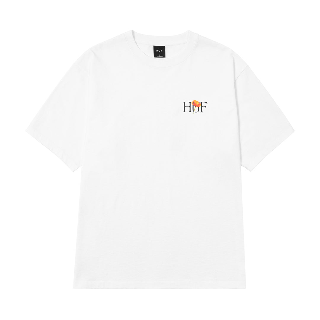 HUF（ハフ）| POPPY TEE / WHITE | スノーボード・スケートボードのTACTICS JAPAN