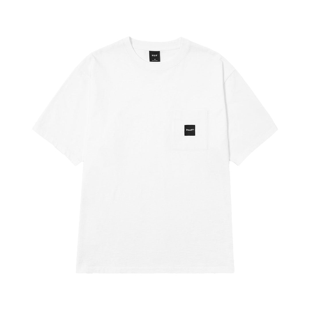HUF WORLDWIDE（ハフ ワールドワイド）| BOX LOGO POCKET TEE / WHITE | スノーボード・スケートボードのTACTICS JAPAN