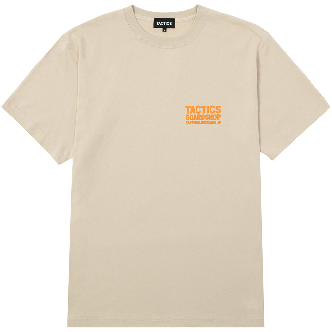 BOARD SHOP SAPPORO SS T-SHIRT /  SAND BEIGE