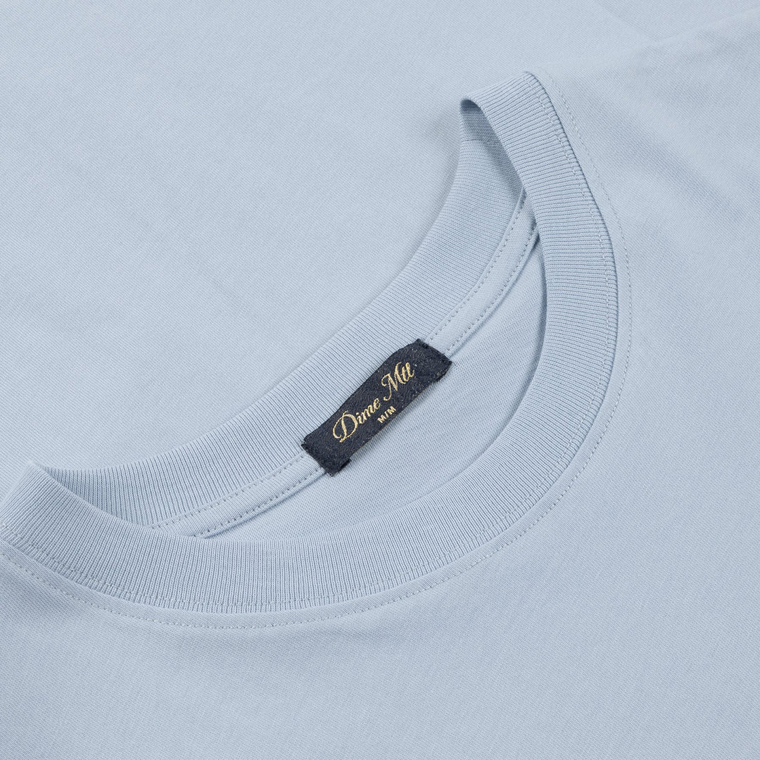 DIME MTL (ダイム モントリオール) | CURSIVE SMALL LOGO T-SHIRT - BLUE FOG | スノーボード・スケートボードのTACTICS JAPAN