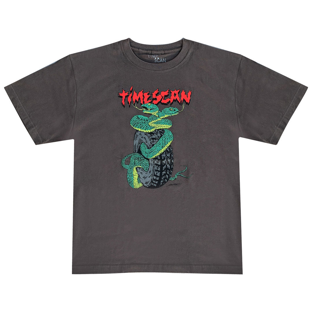 TIMESCAN（タイムスキャン）| TWIN SERPENT T-SHIRT / DARK GREY | スノーボード・スケートボードのTACTICS JAPAN