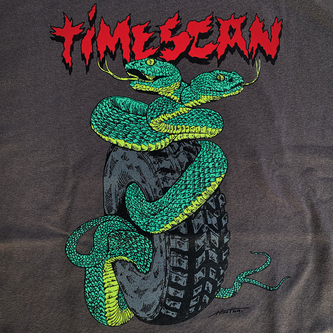 TIMESCAN（タイムスキャン）| TWIN SERPENT T-SHIRT / DARK GREY | スノーボード・スケートボードのTACTICS JAPAN
