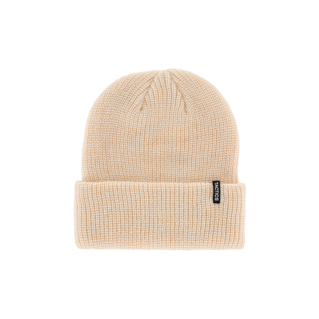 TACTICS（タクティクス）| TRADEMARK BEANIE / NATURAL | スノーボード・スケートボードのTACTICS JAPAN