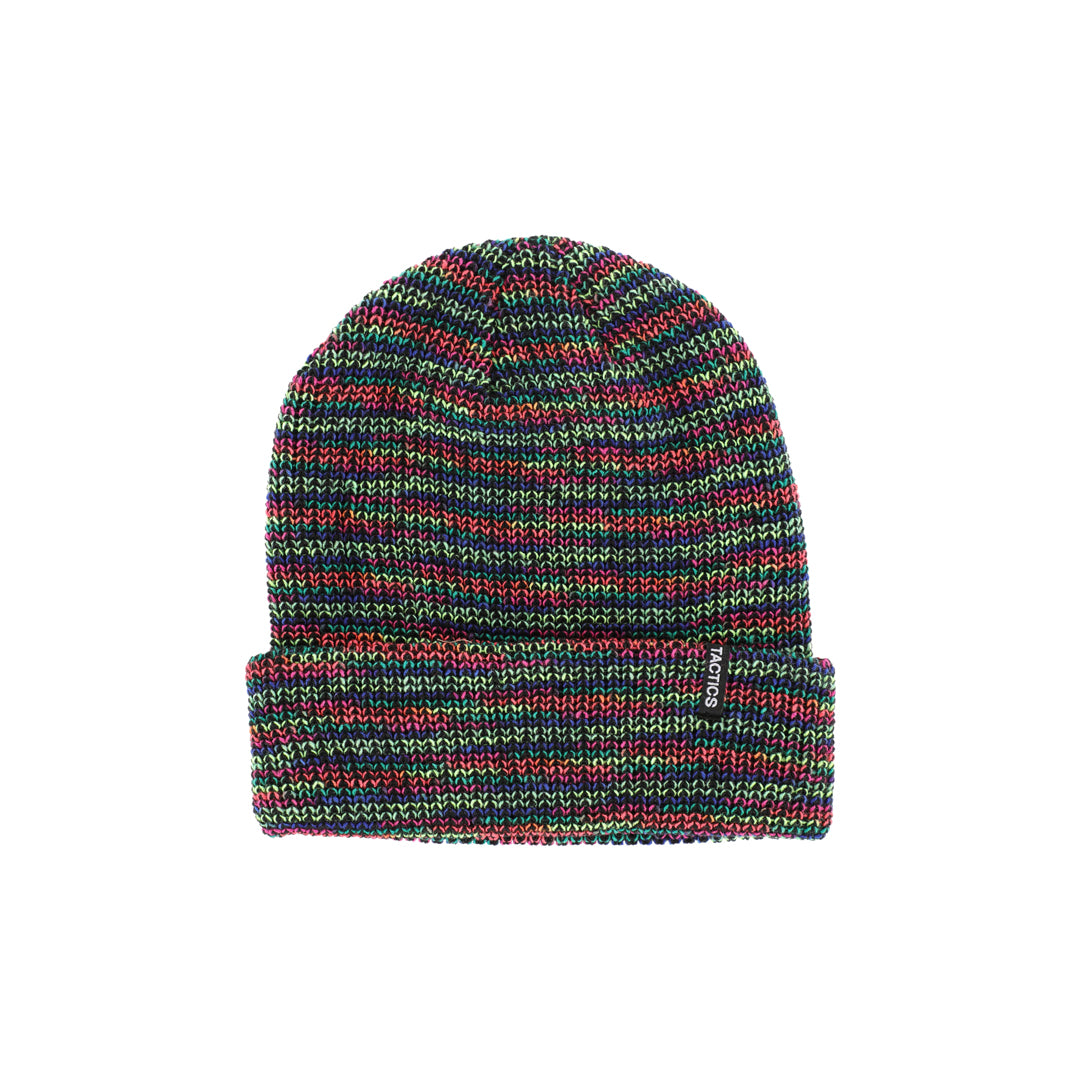 TACTICS（タクティクス）| TRADEMARK STRIPE BEANIE / RAINBOW FEEDER STRIPE | スノーボード・スケートボードのTACTICS JAPAN