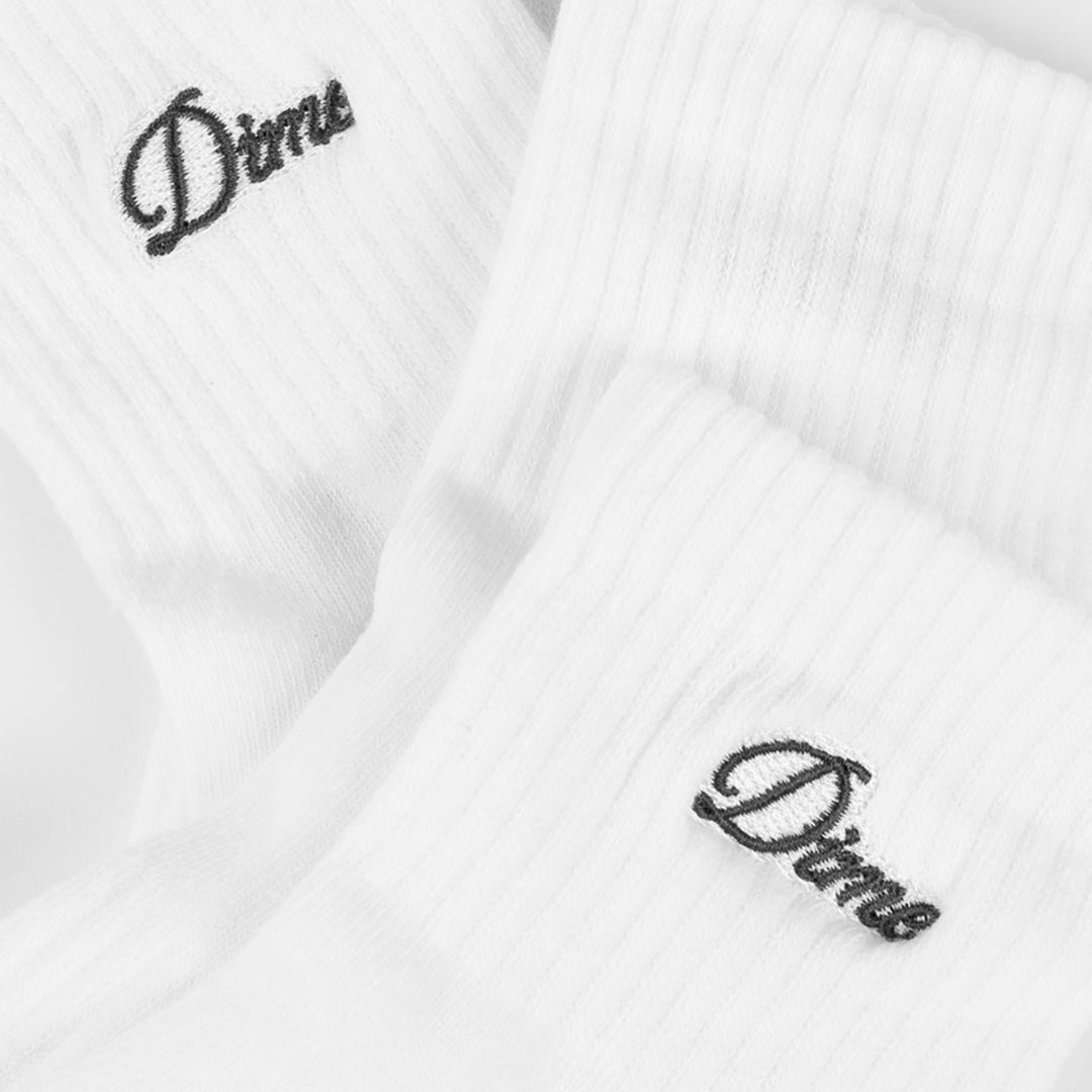 TWO PACK ANKLE SOCKS / WHITE