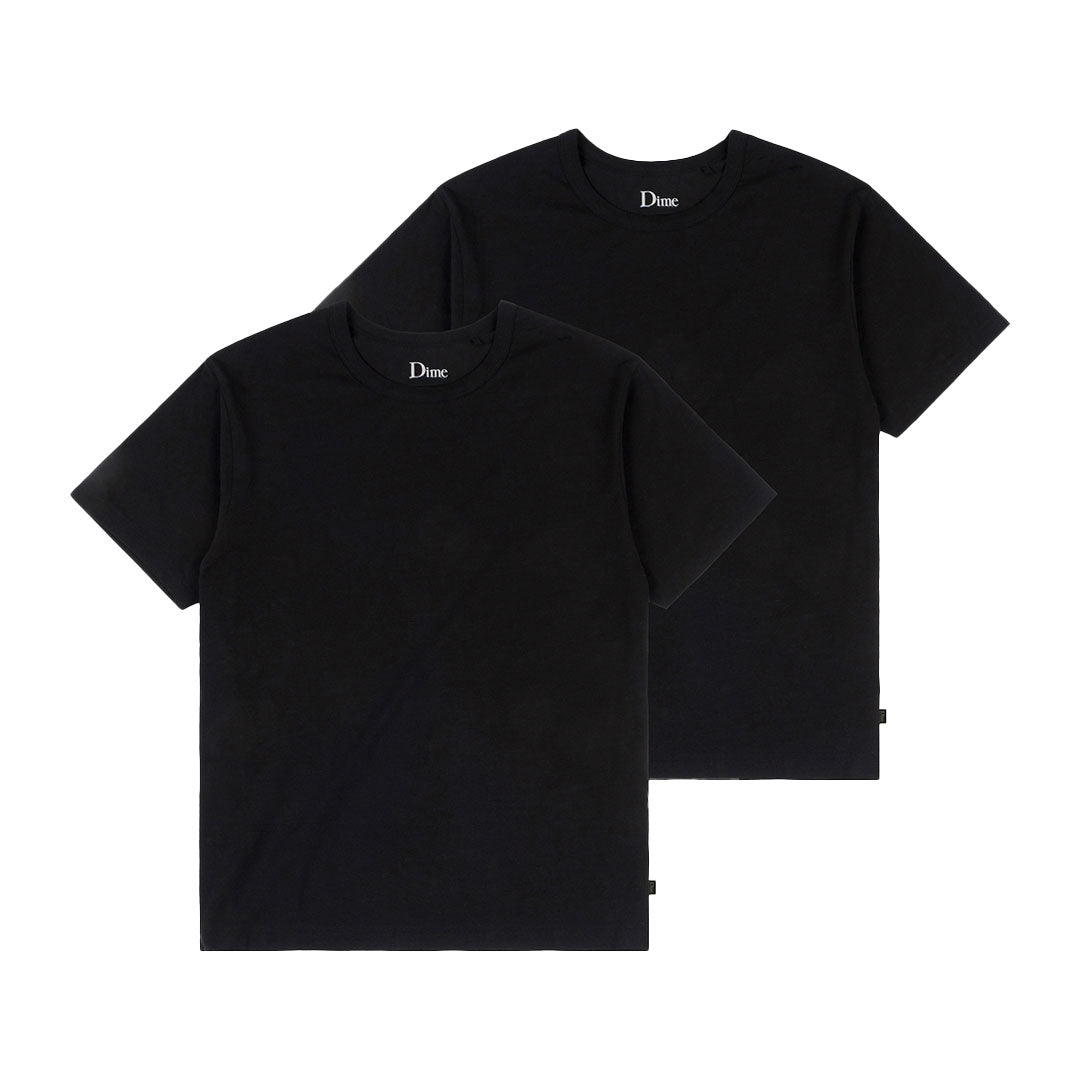 TWO PACK BASICS T-SHIRTS / BLACK
