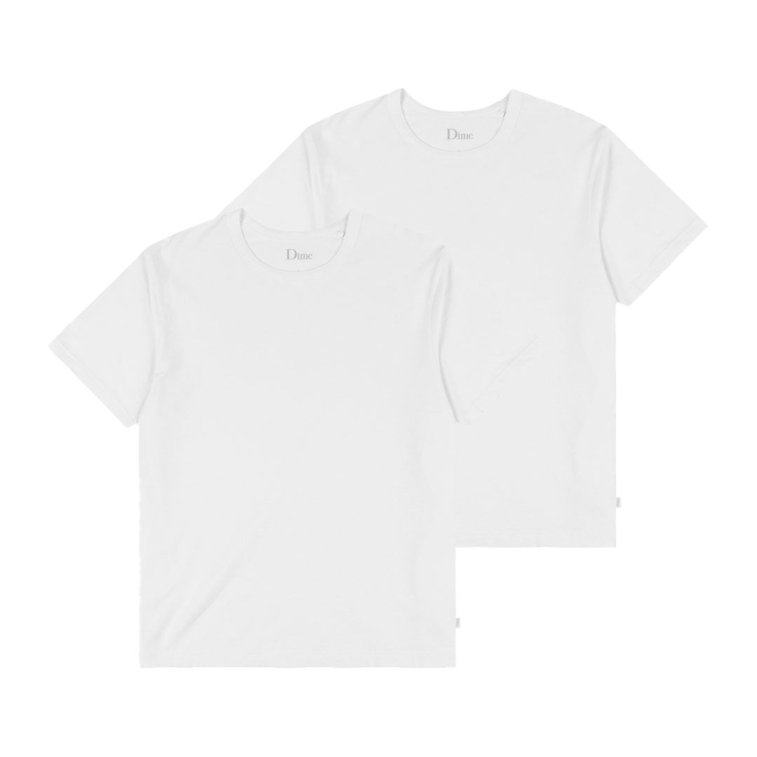DIME MTL（ダイム モントリオール）| TWO PACK BASICS T-SHIRTS / WHITE | スノーボード・スケートボードのTACTICS JAPAN
