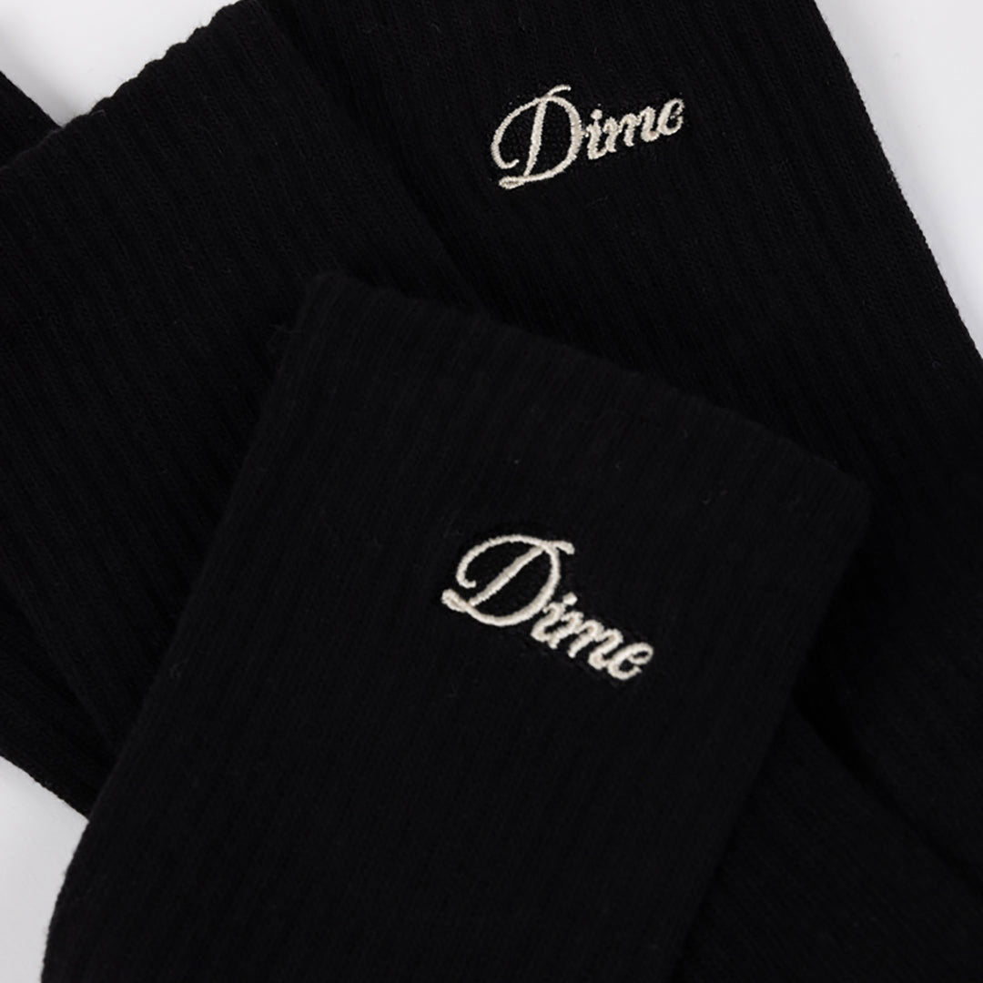 DIME MTL（ダイム モントリオール）| TWO PACK CREW SOCKS / BLACK | スノーボード・スケートボードのTACTICS JAPAN