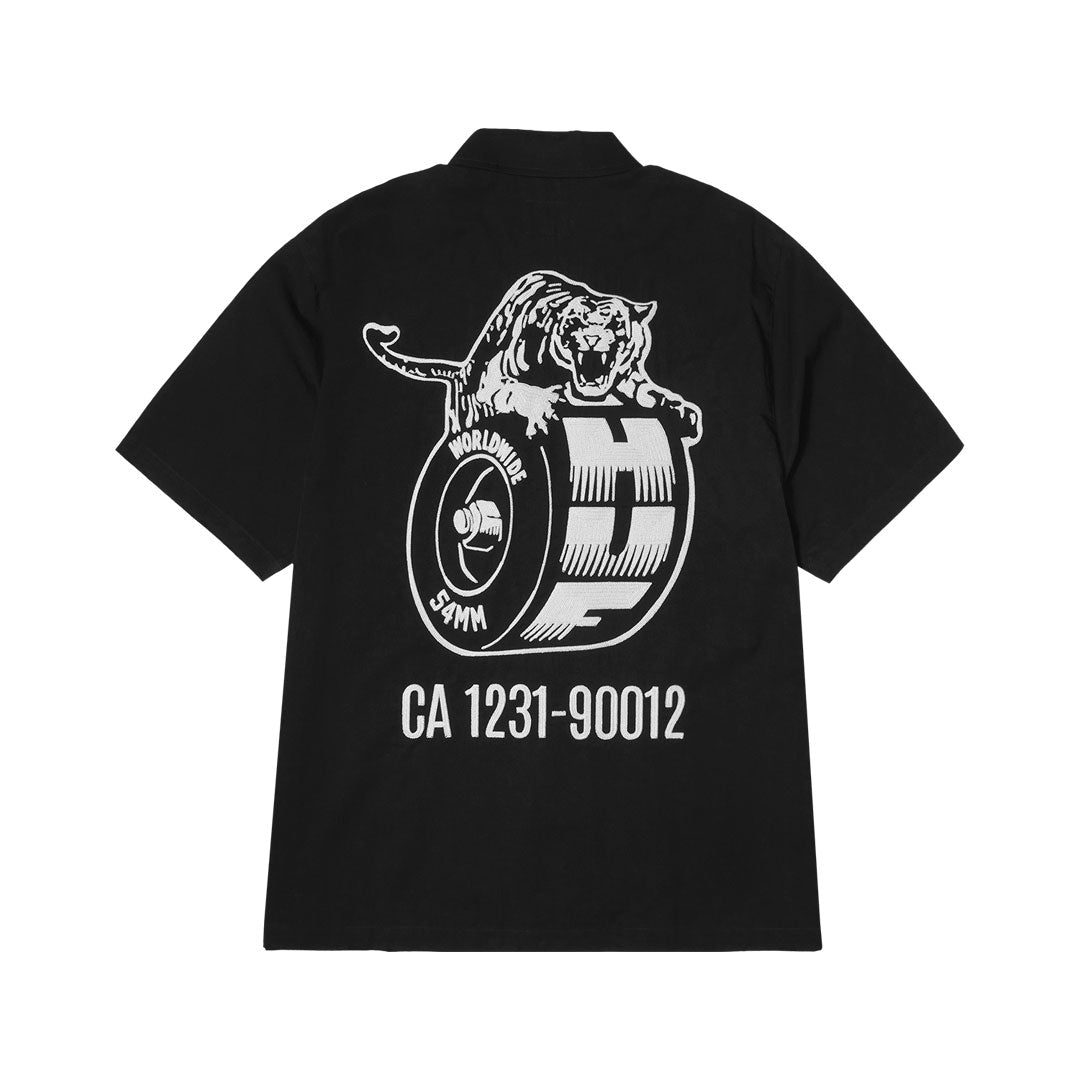 URETHANE S/S WORK SHIRT / BLACK