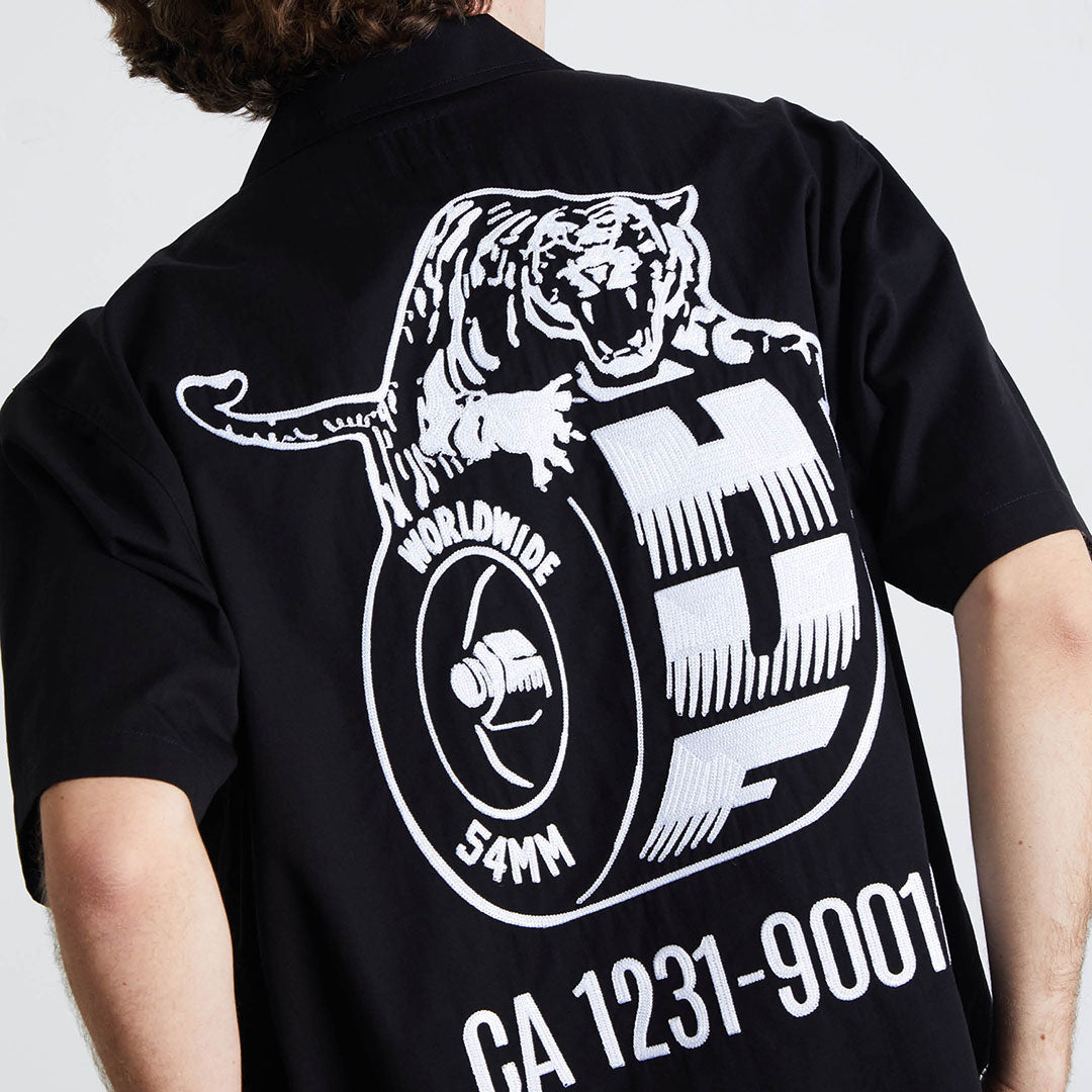 URETHANE S/S WORK SHIRT / BLACK
