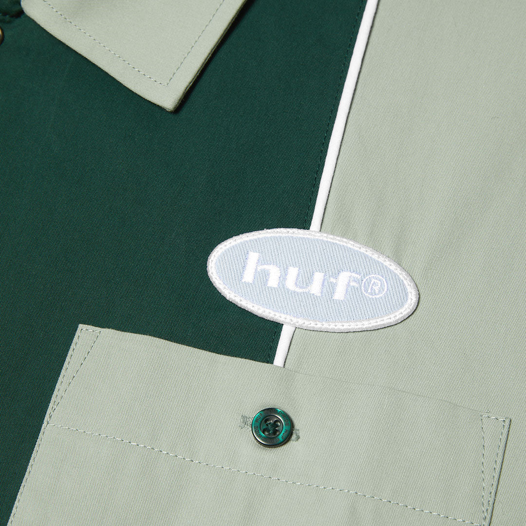 URETHANE S/S WORK SHIRT / MIST GREEN