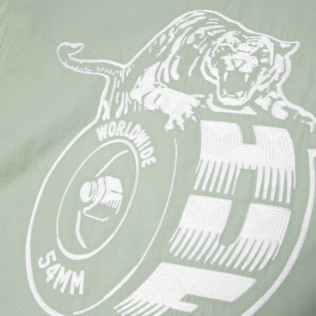 URETHANE S/S WORK SHIRT / MIST GREEN