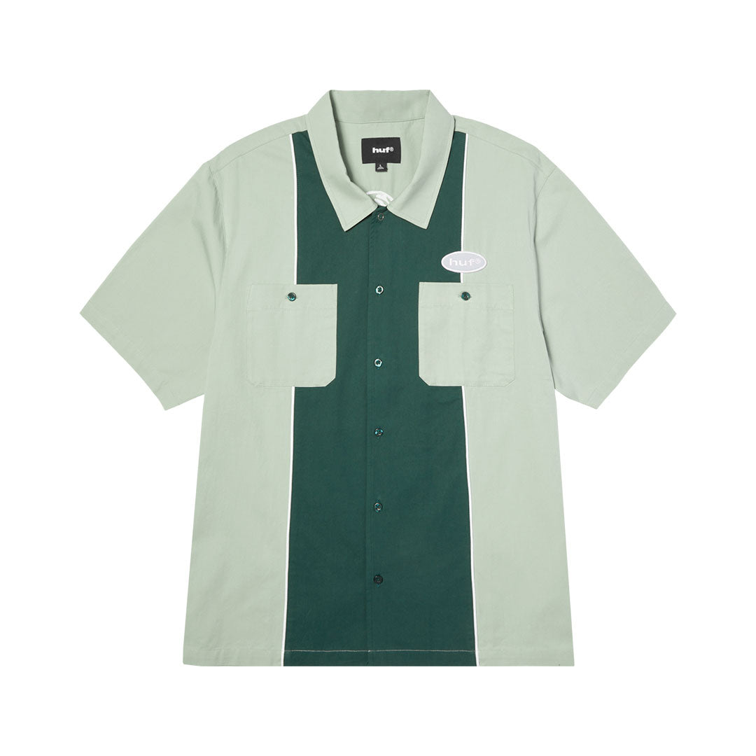 URETHANE S/S WORK SHIRT / MIST GREEN