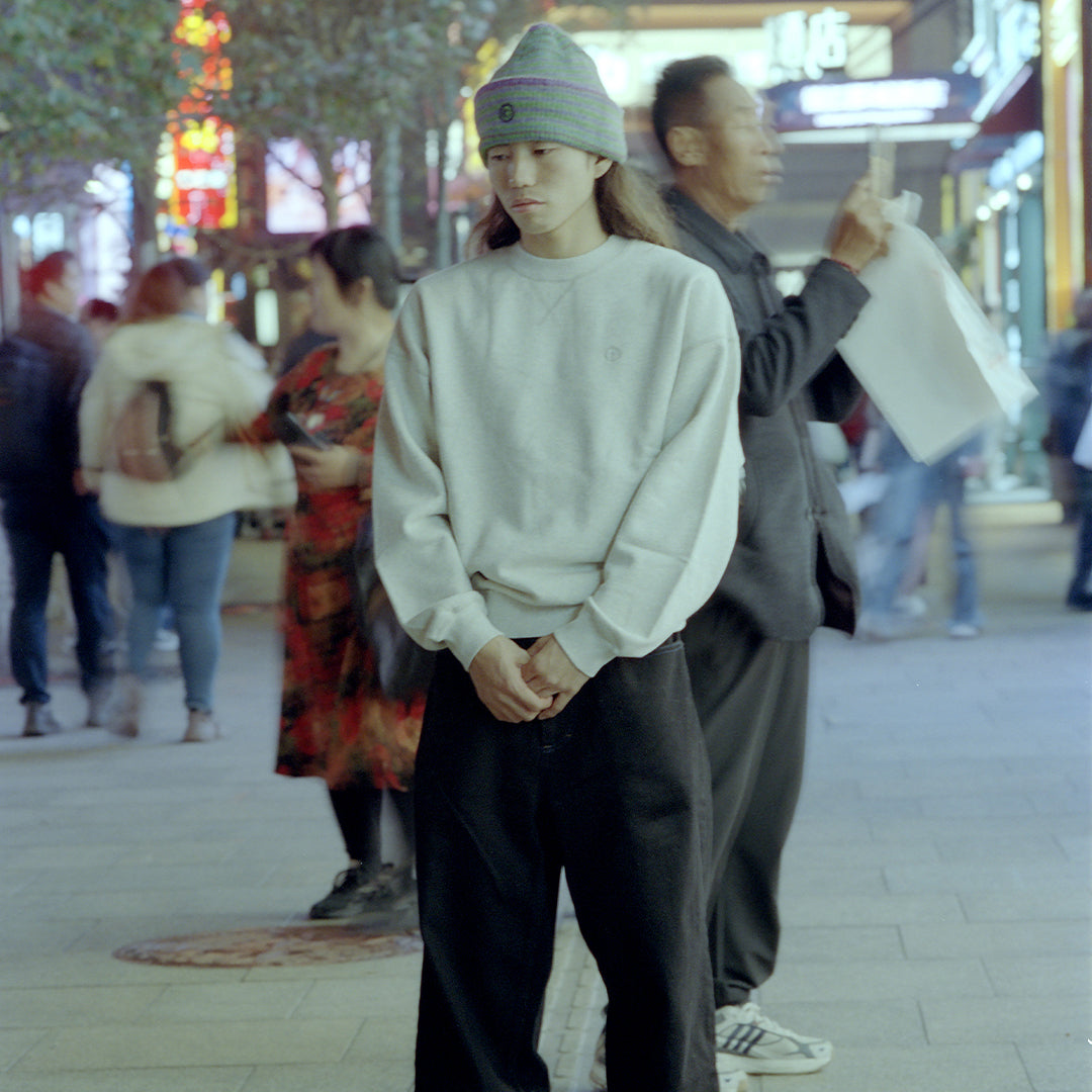 POLAR SKATE CO.（ポーラー スケート カンパニー）| FRANKIE CREWNECK / IVORY GREY MELANGE | スノーボード・スケートボードのTACTICS JAPAN