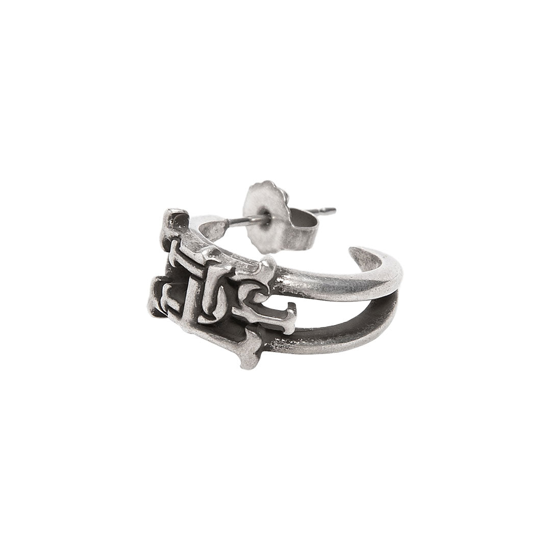 HUF（ハフ）| VARSITY DOUBLE HOOP PIERCE / SILVER | スノーボード・スケートボードのTACTICS JAPAN