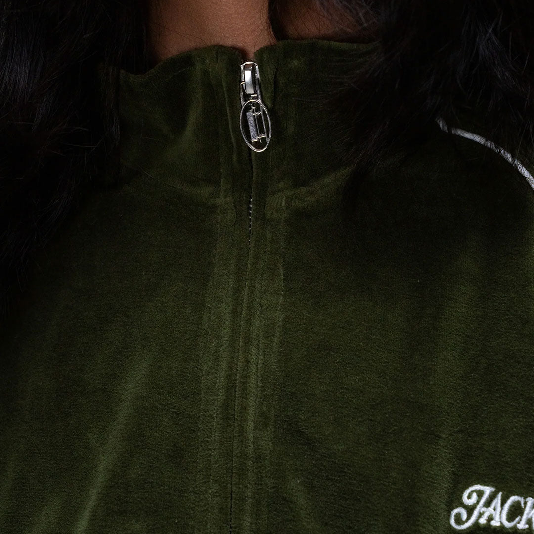JACKER（ジャッカー）| VELVET TRACK JACKET / GREEN | スノーボード・スケートボードのTACTICS JAPAN