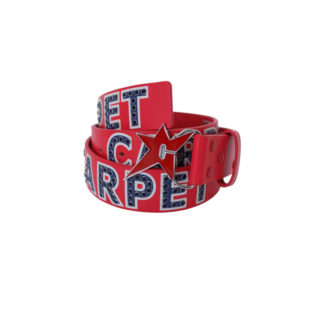 CARPET COMPANY（カーペット カンパニー）| VARISITY RHINESTONE LEATHER BELT / RED | スノーボード・スケートボードのTACTICS JAPAN