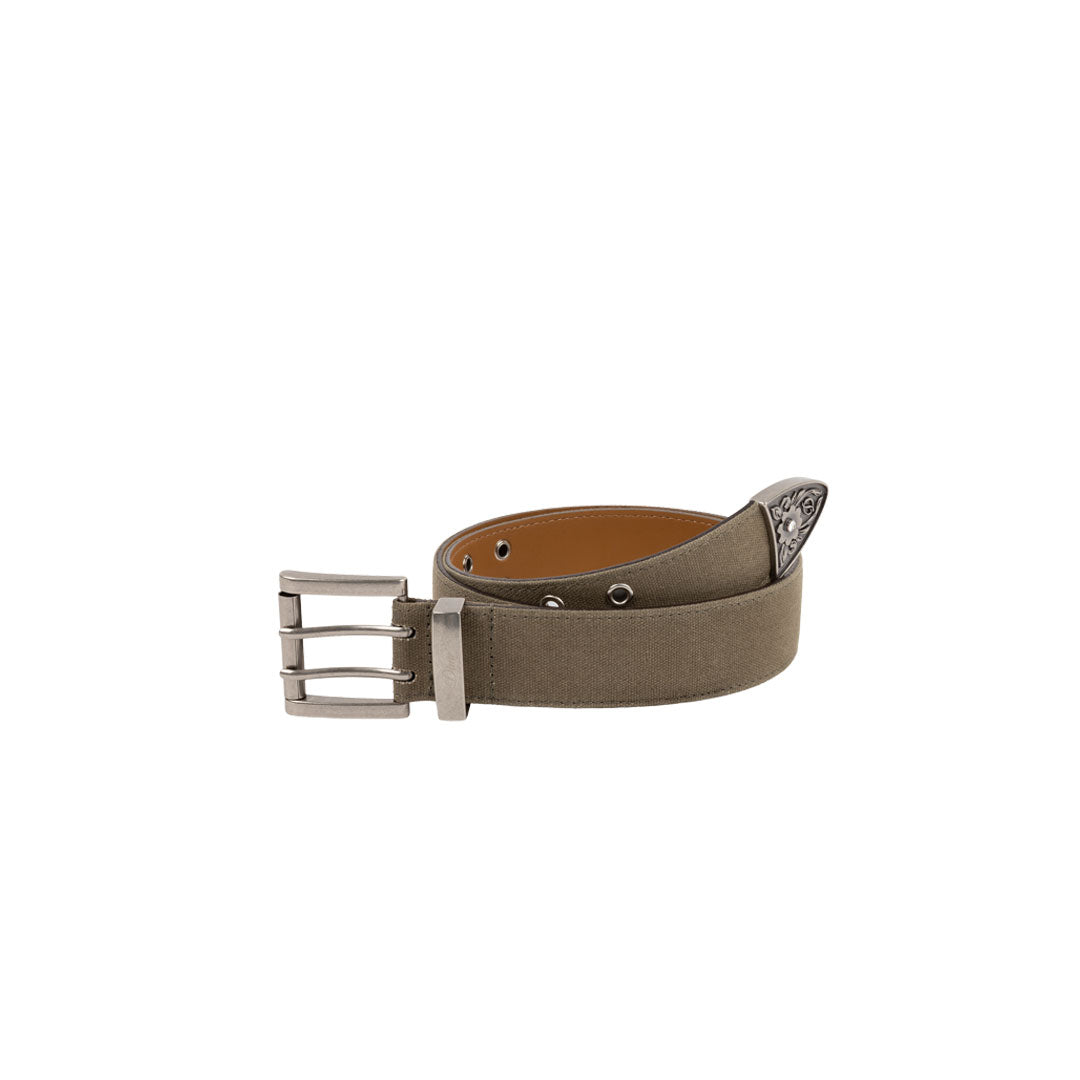 DIME（ダイム）| WAXED CANVAS BELT / BROWN/OLIVE | スノーボード・スケートボードのTACTICS JAPAN