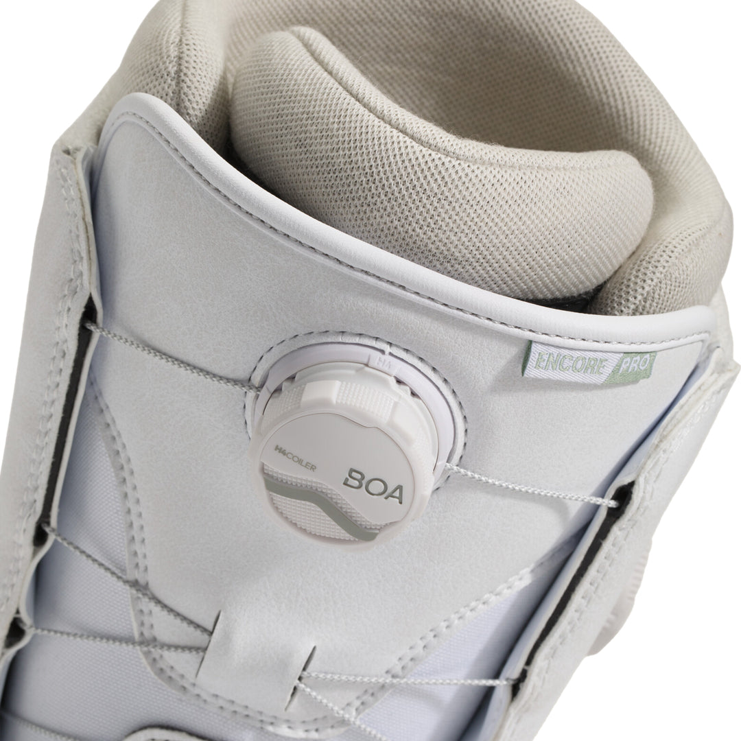 VANS SNOW（ヴァンズ スノー）| WOMENS ENCORE PRO SNOWBOARD BOOTS / 30TH WHITE/OLIVE GREY 2026 | スノーボード・スケートボードのTACTICS JAPAN