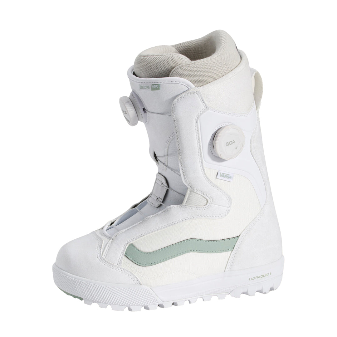 VANS SNOW（ヴァンズ スノー）| WOMENS ENCORE PRO SNOWBOARD BOOTS / 30TH WHITE/OLIVE GREY 2026 | スノーボード・スケートボードのTACTICS JAPAN