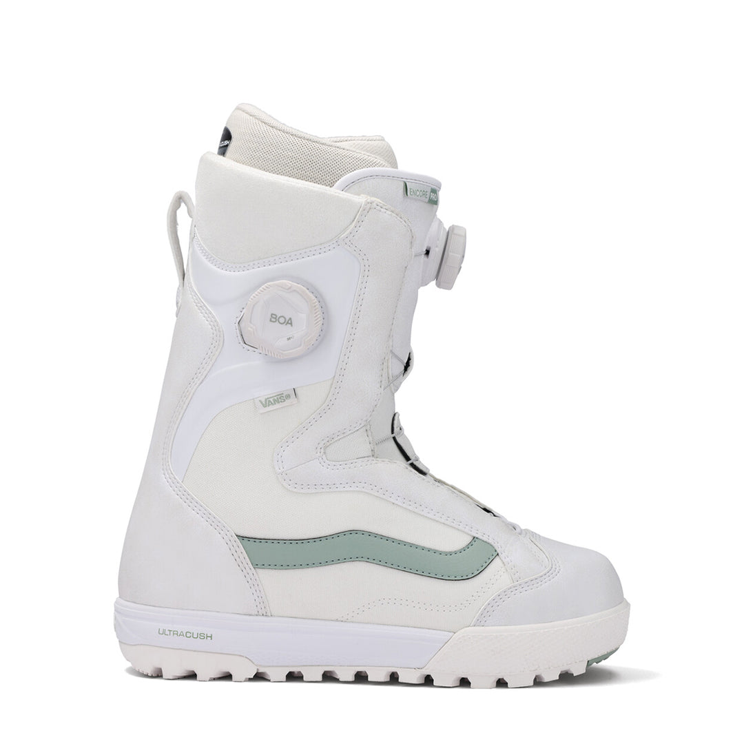VANS SNOW（ヴァンズ スノー）| WOMENS ENCORE PRO SNOWBOARD BOOTS / 30TH WHITE/OLIVE GREY 2026 | スノーボード・スケートボードのTACTICS JAPAN