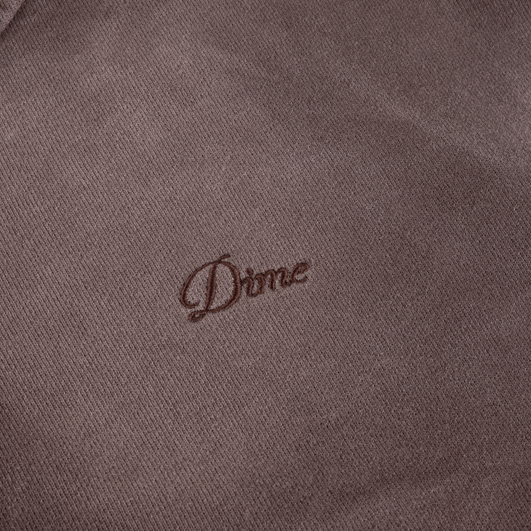 DIME MTL（ダイム モントリオール）| CROPPED ZIP HOODIE / BROWN WASHED | スケートボード・スノーボードのTACTICS JAPAN