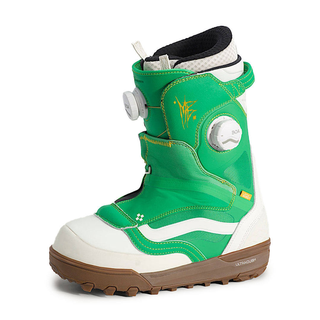 VANS SNOW（ヴァンズ スノー）| WOMENS PROGRESS SNOWBOARD BOOT 2027 / MIA BROOKES GREEN/YELLOW | スノーボード・スケートボードのTACTICS JAPAN